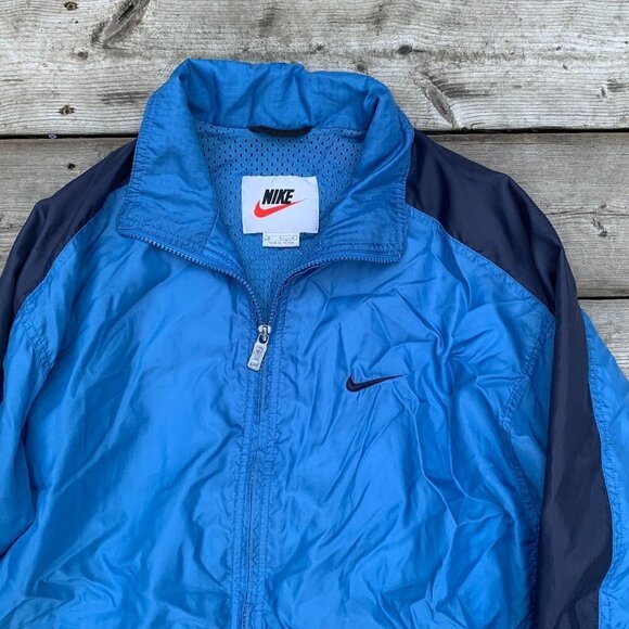 Vintage 90s Nike Jacket Varisty Blue Medium - Picture 1 of 8